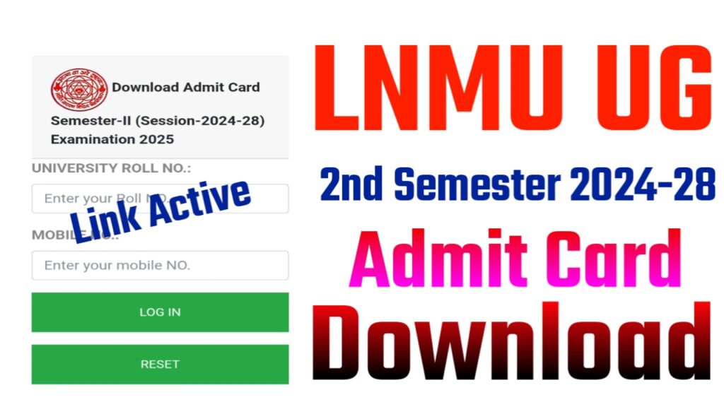 LNMU UG 2nd Semester Admit Card Download 2024-28