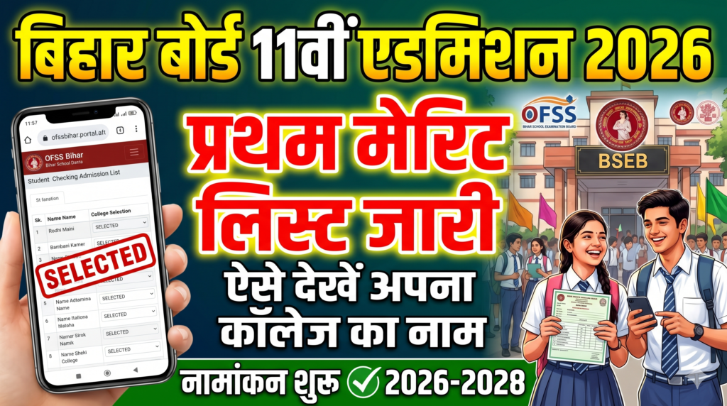 Bihar Board 11th 1st Merit List 2026